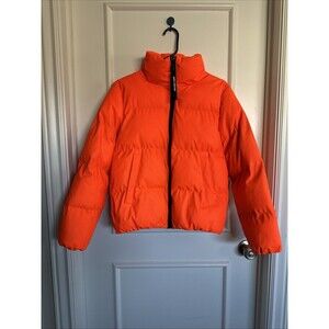 Juicy Couture Women’s Size XS Orange Puffer Coat Black Label